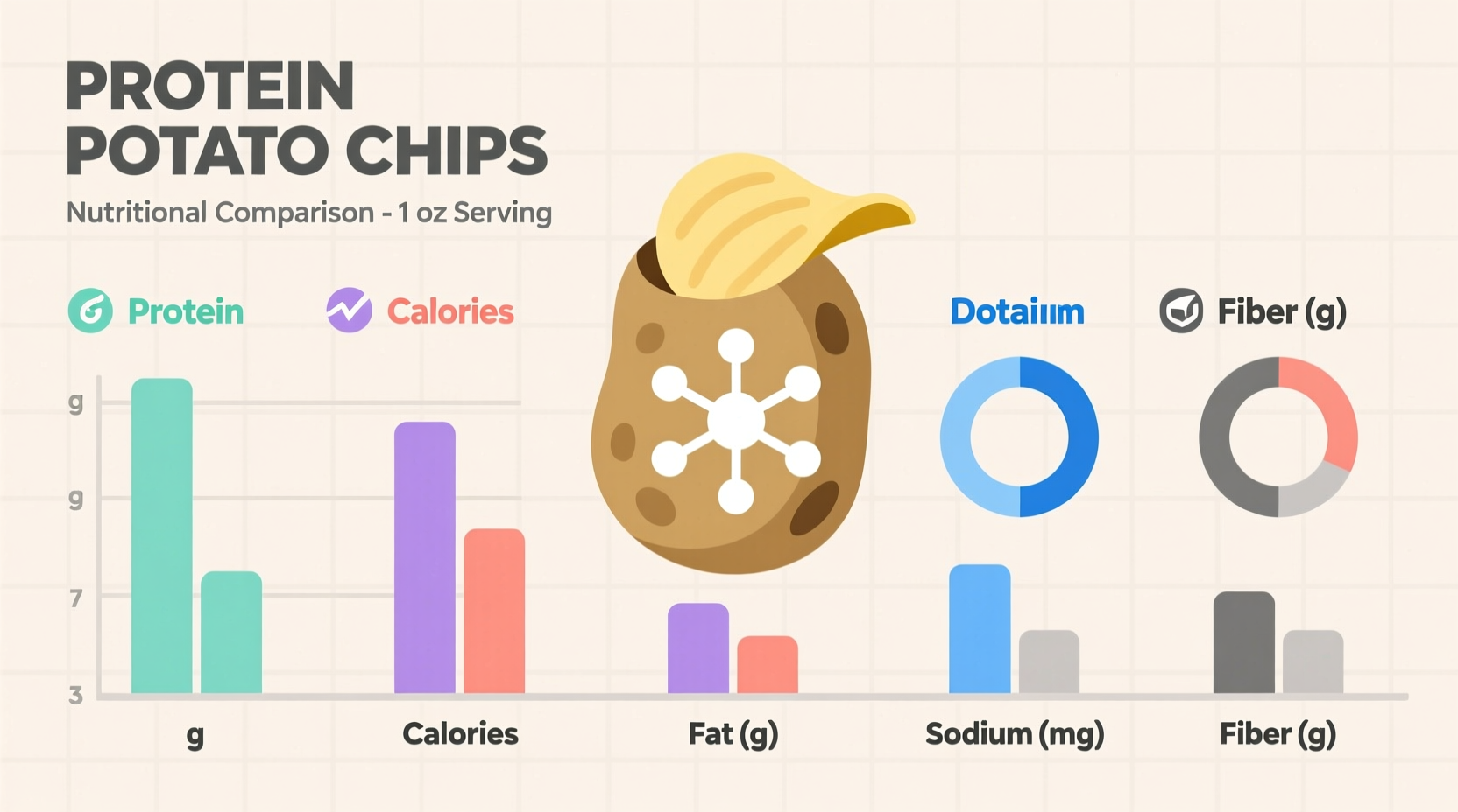 Protein potato chips nutrition comparison chart