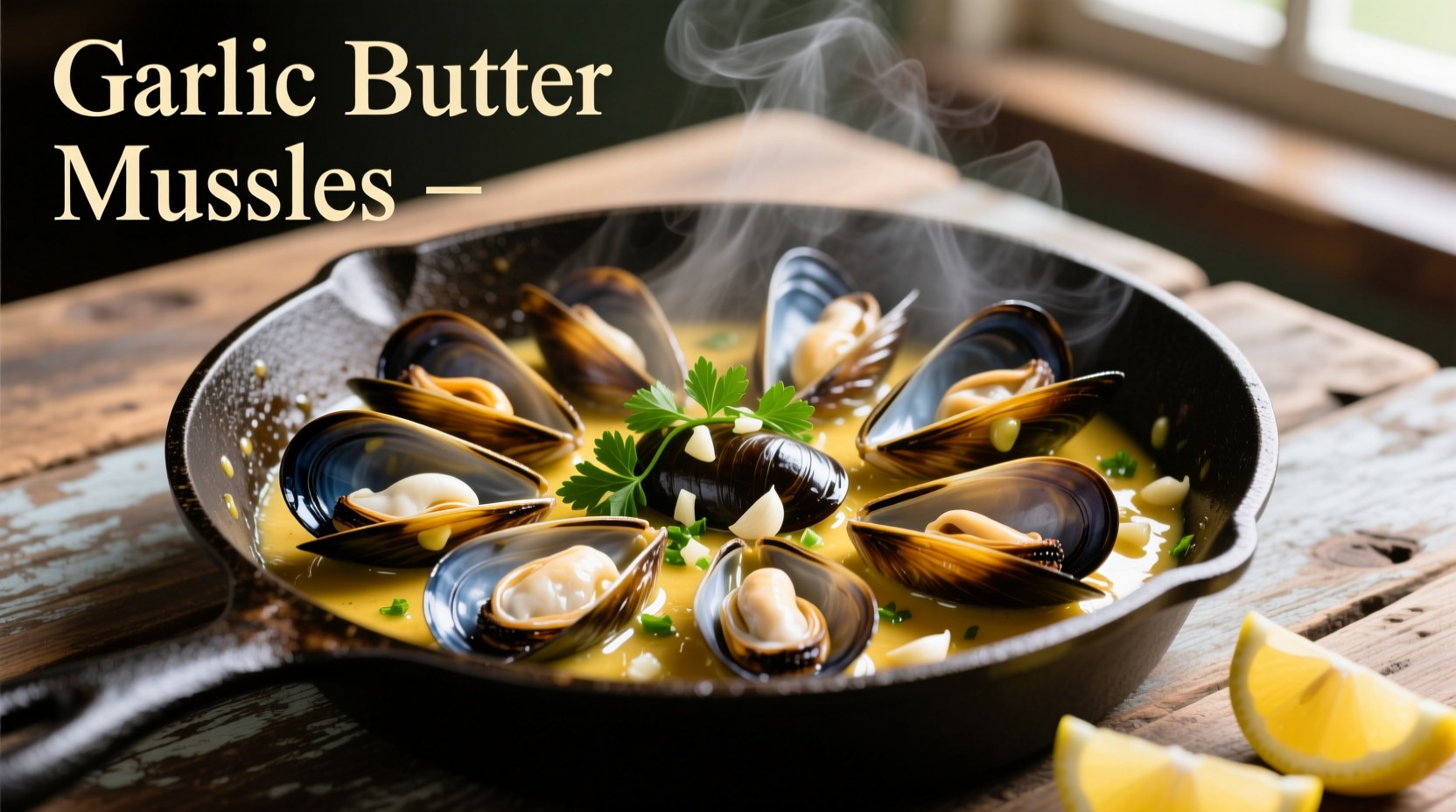 garlic butter mussels