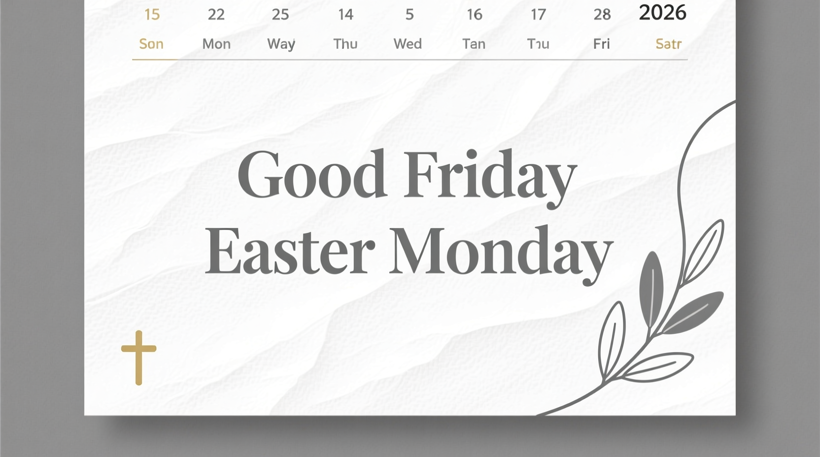when is good friday and easter monday this year