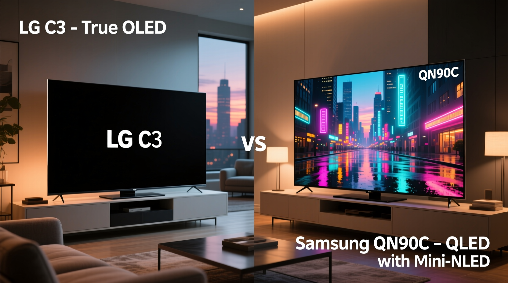Lg C3 Vs Samsung Qn90c What Makes The Oled Worth The Extra Cash