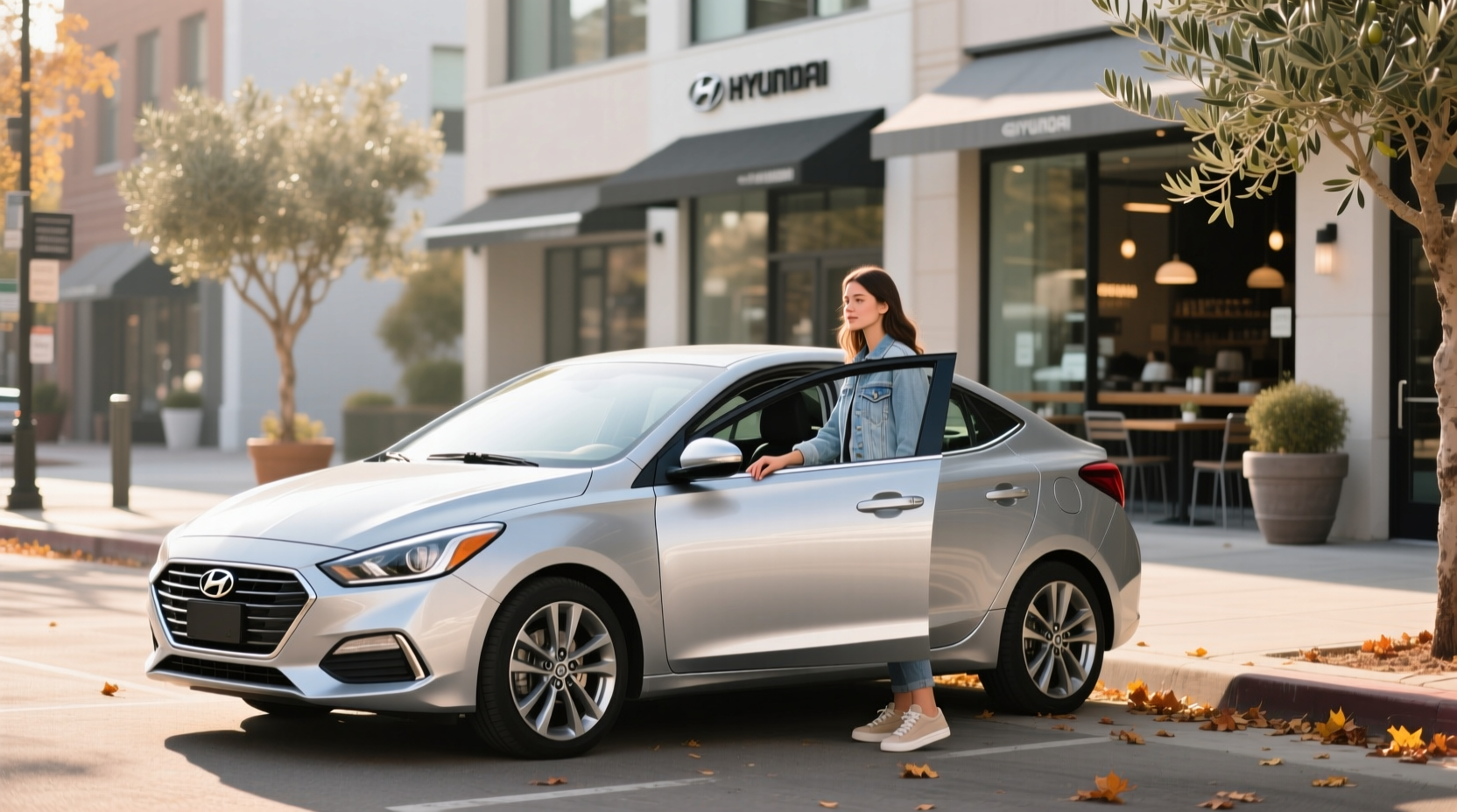 2001 Hyundai Accent hatchback exterior side view