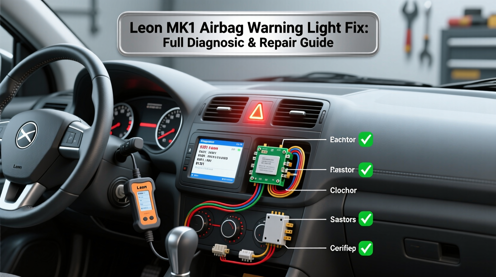 leon mk1 airbag warning fix
