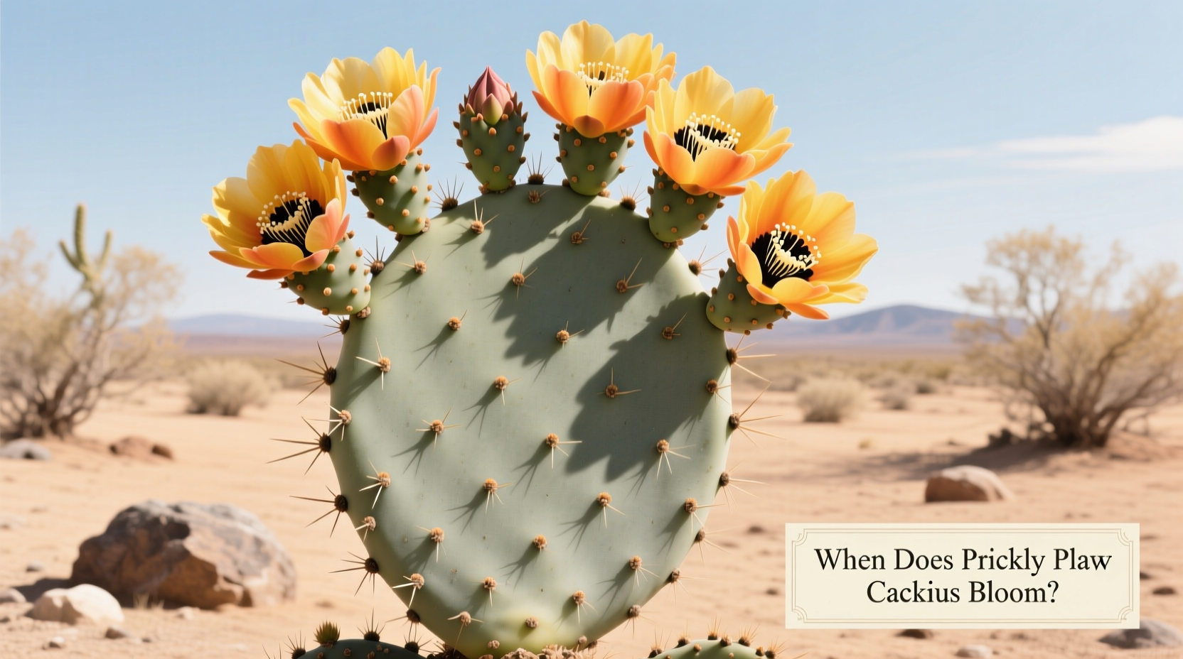 When Does Prickly Pear Cactus Bloom?