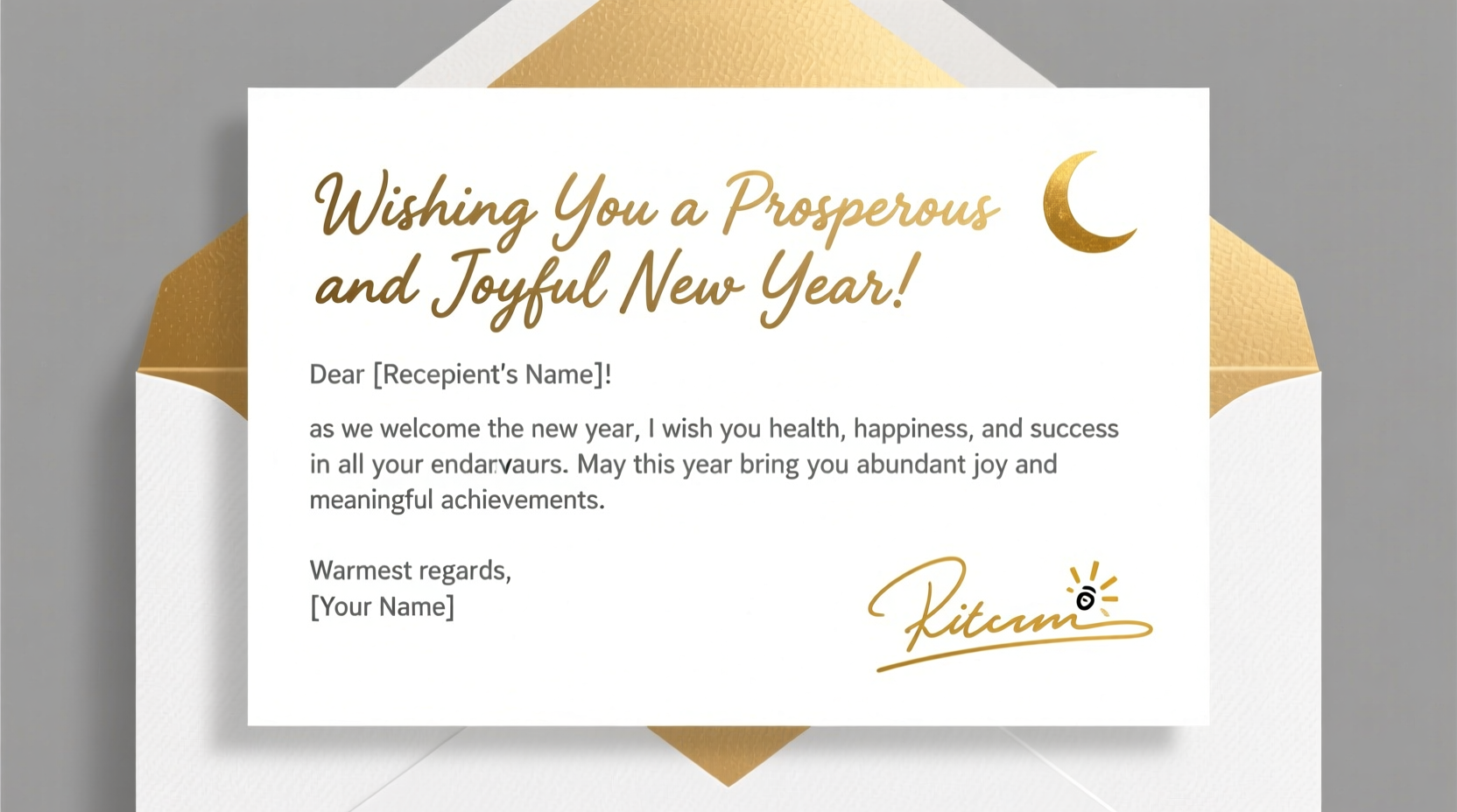 how to write new year wishes in email