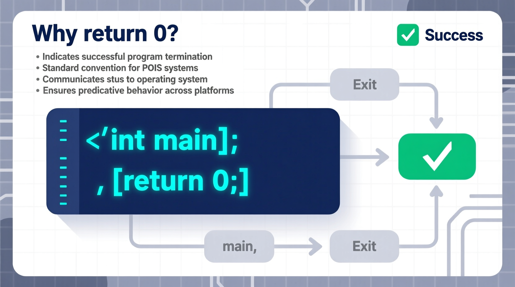 why use return 0 in c meaning purpose explained
