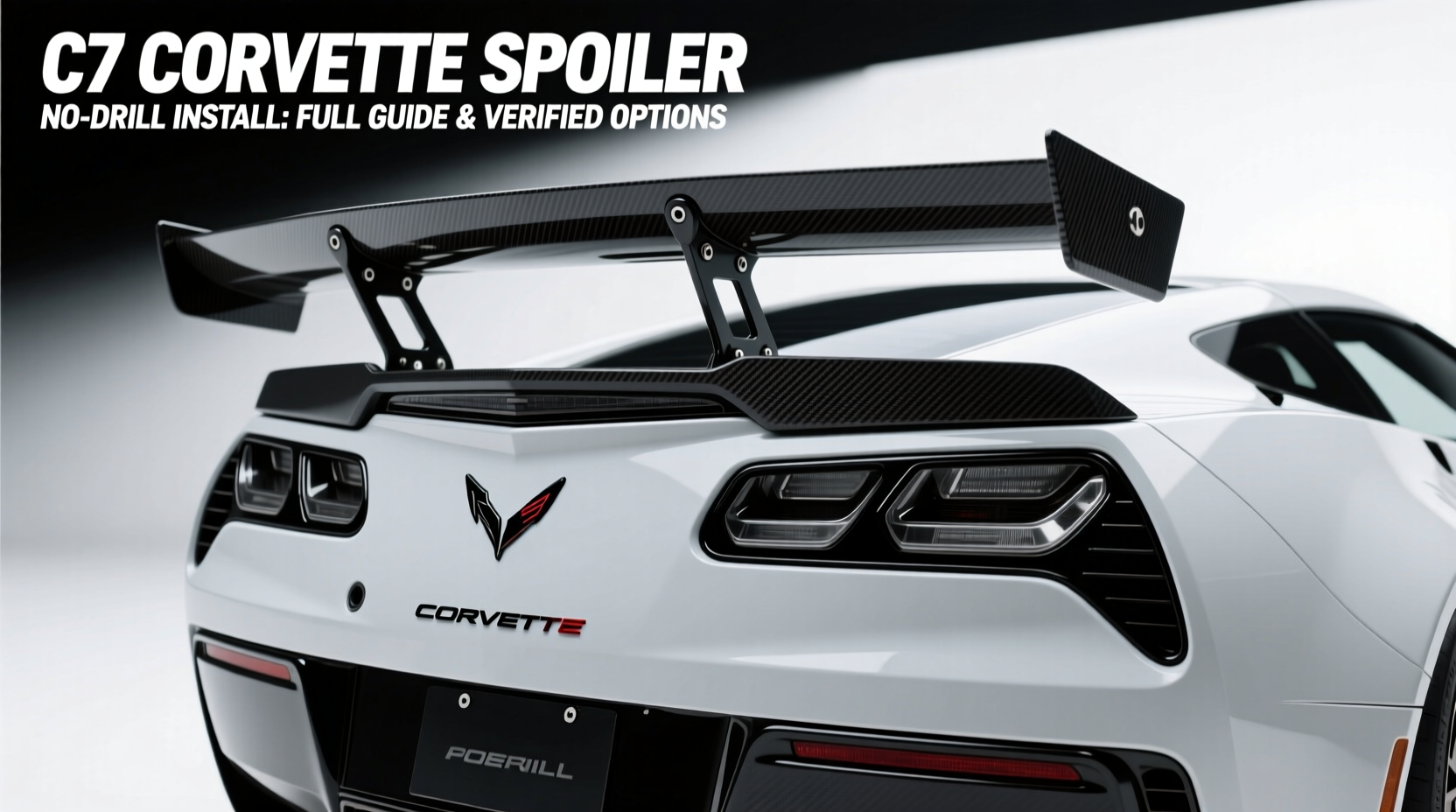 c7 spoiler no drill install