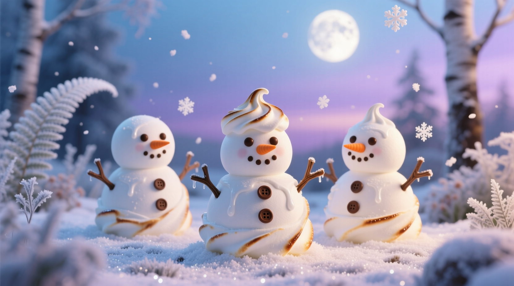 meringue snowmen