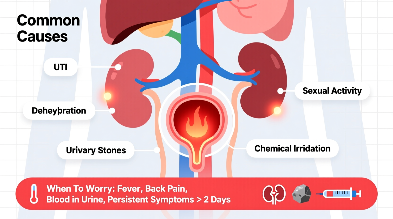 why does my pee feel hot common causes when to worry