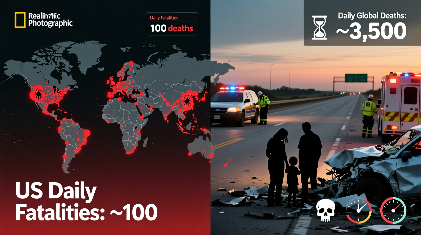 how many people die from car crashes a day