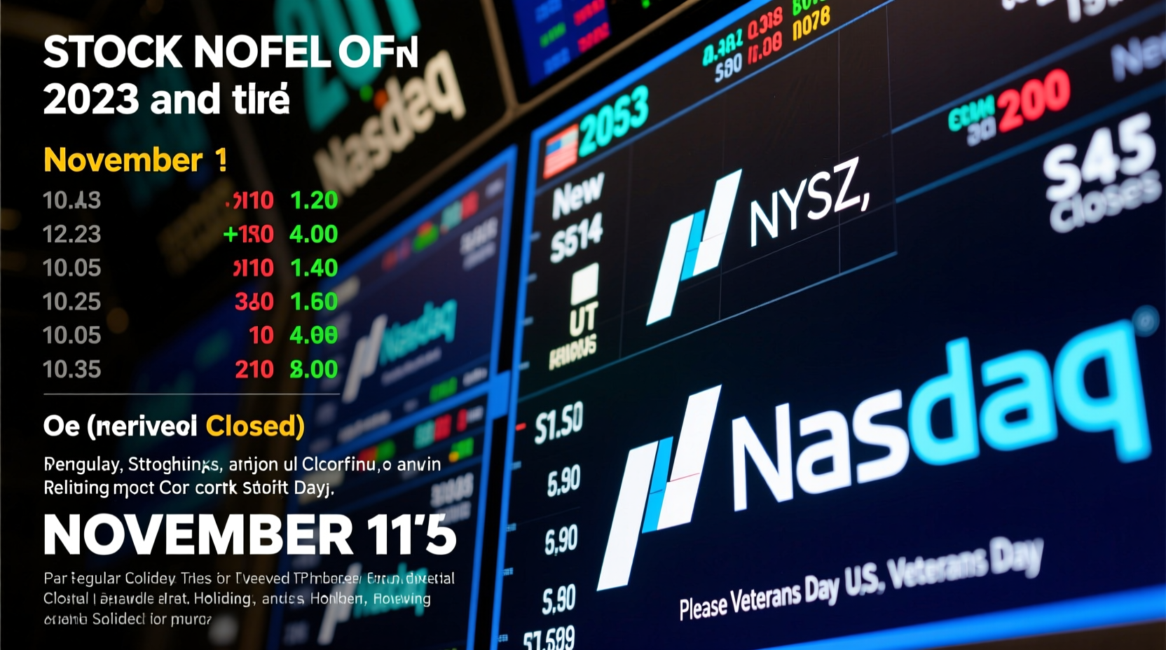 is the stock market open on nov 11