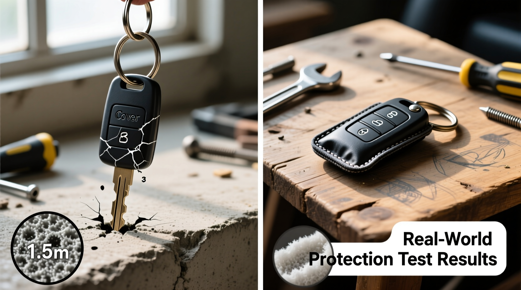 key cover vs fob sleeve test