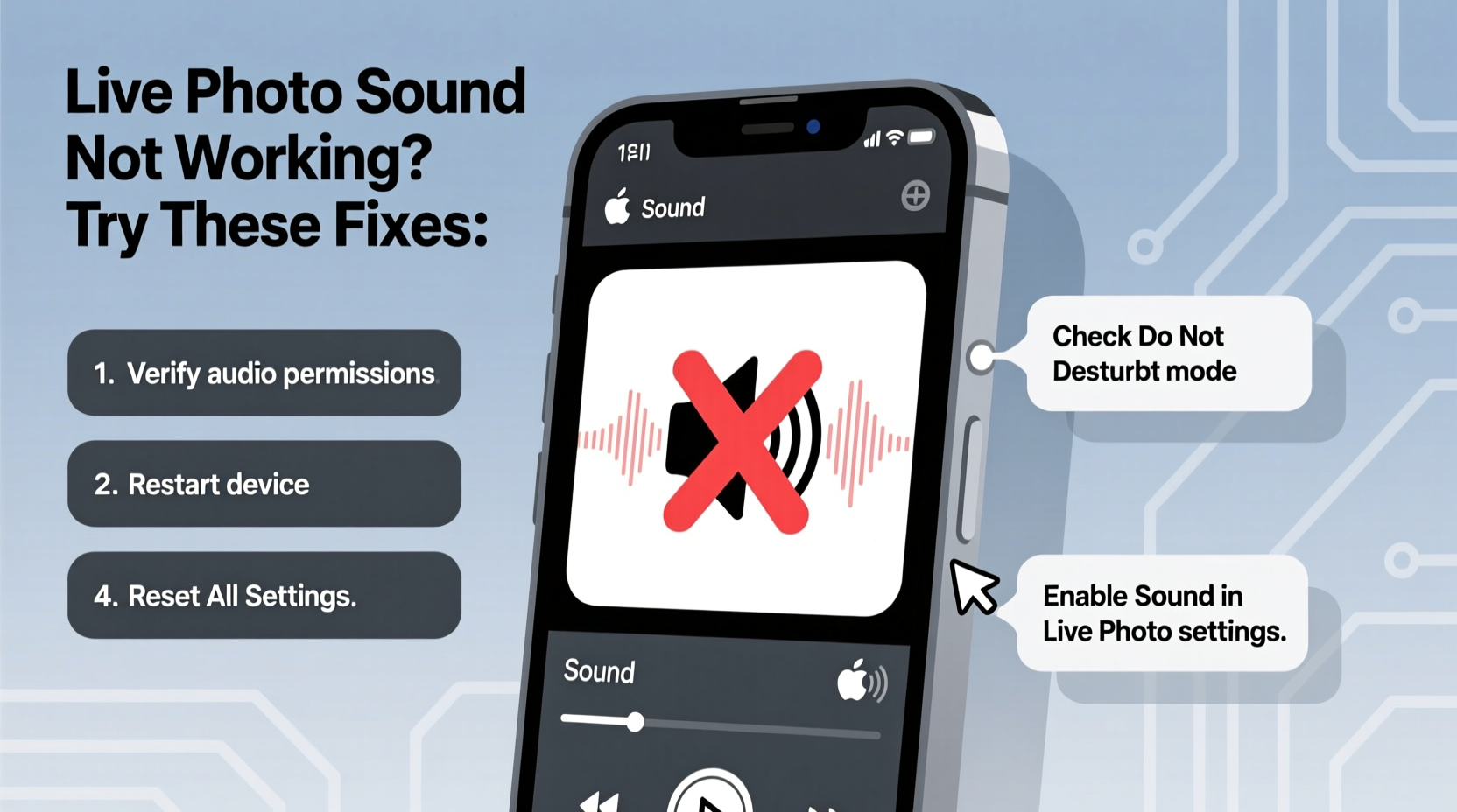 live photo sound not working troubleshooting tips fixes
