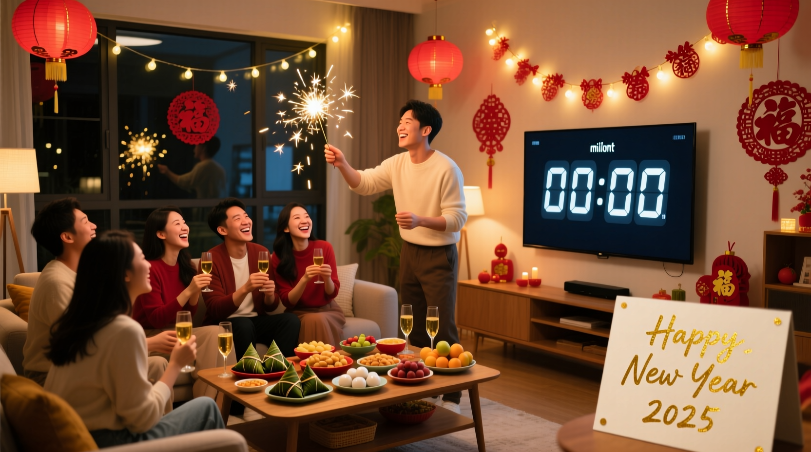 how to celebrate new year party at home with friends