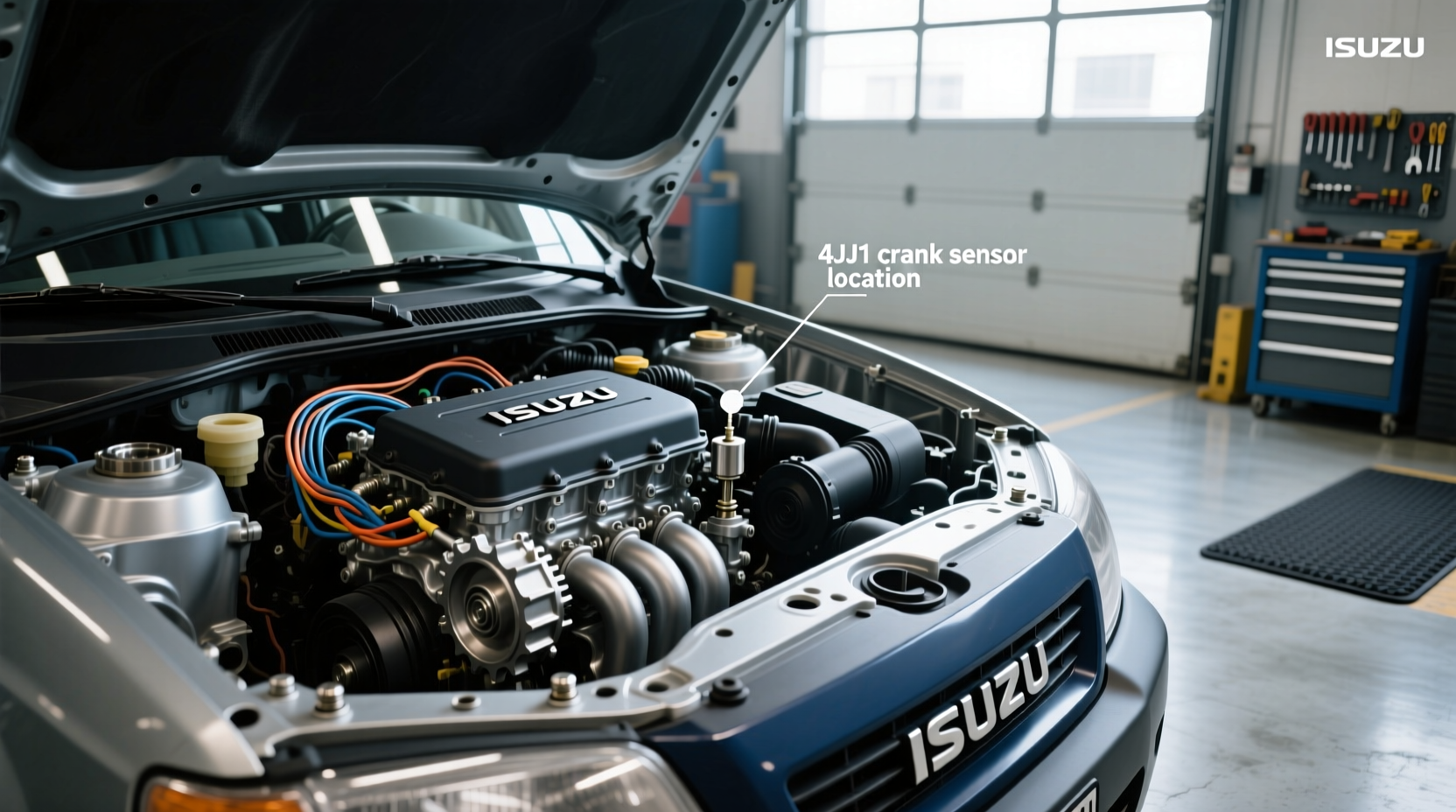 How to Find the Crankshaft Position Sensor on Isuzu 4JJ1 Engine
