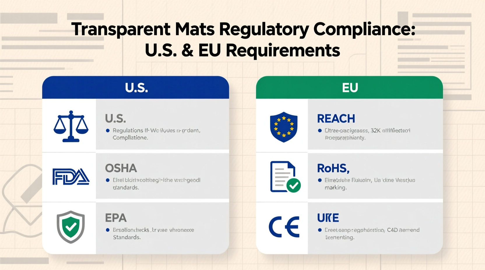 transparent mats regulatory compliance