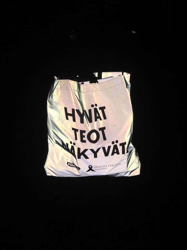 New design wholesale light reflective shopping bag reflective polyester shopping bag for packing