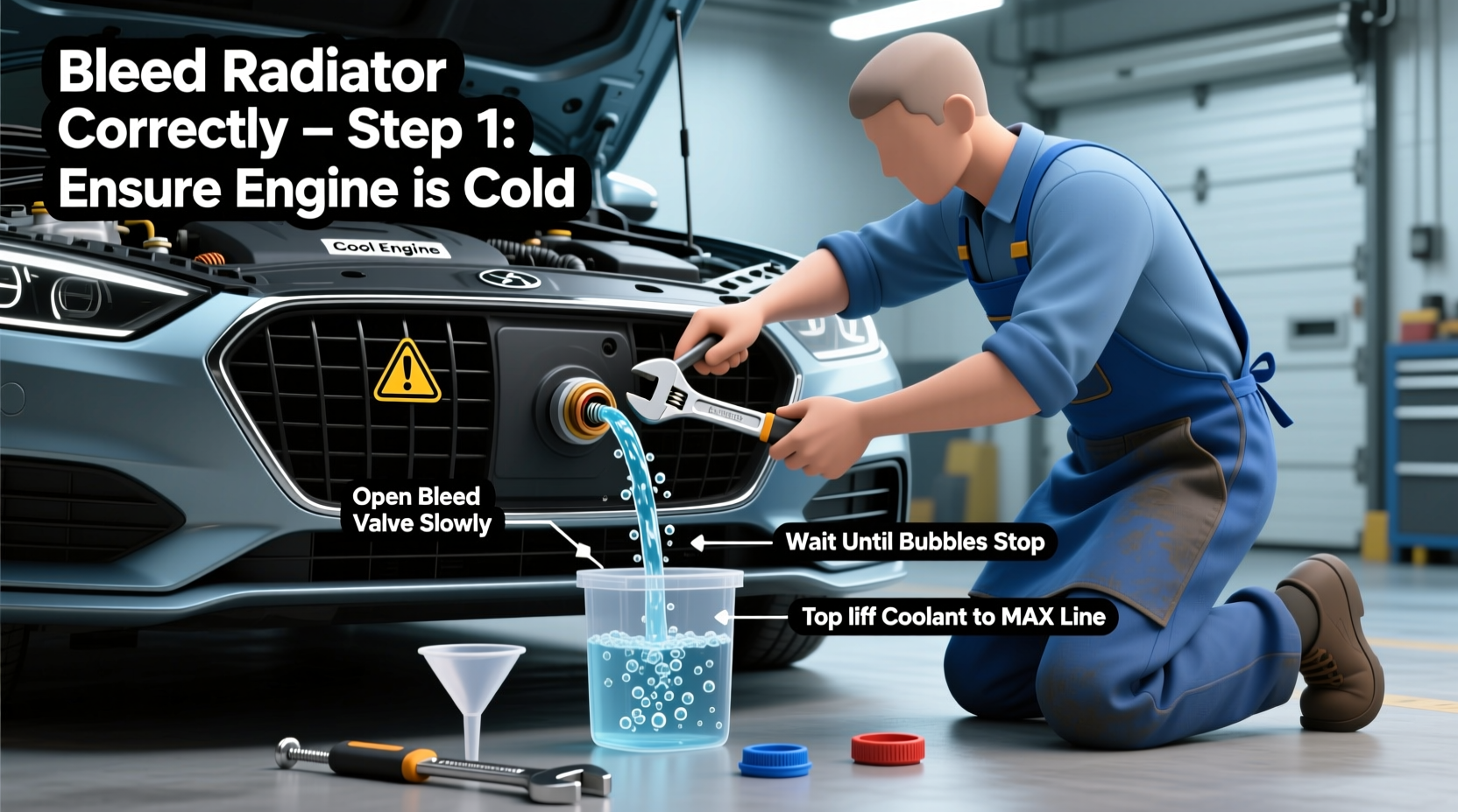 how to bleed a car radiator system