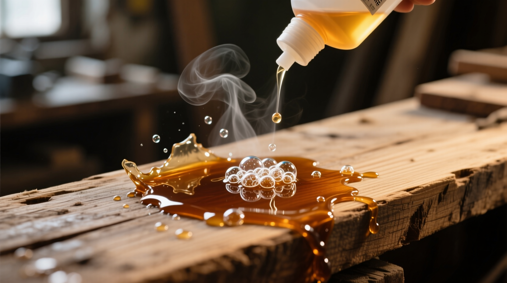 dissolve sticky residue with lighter fluid