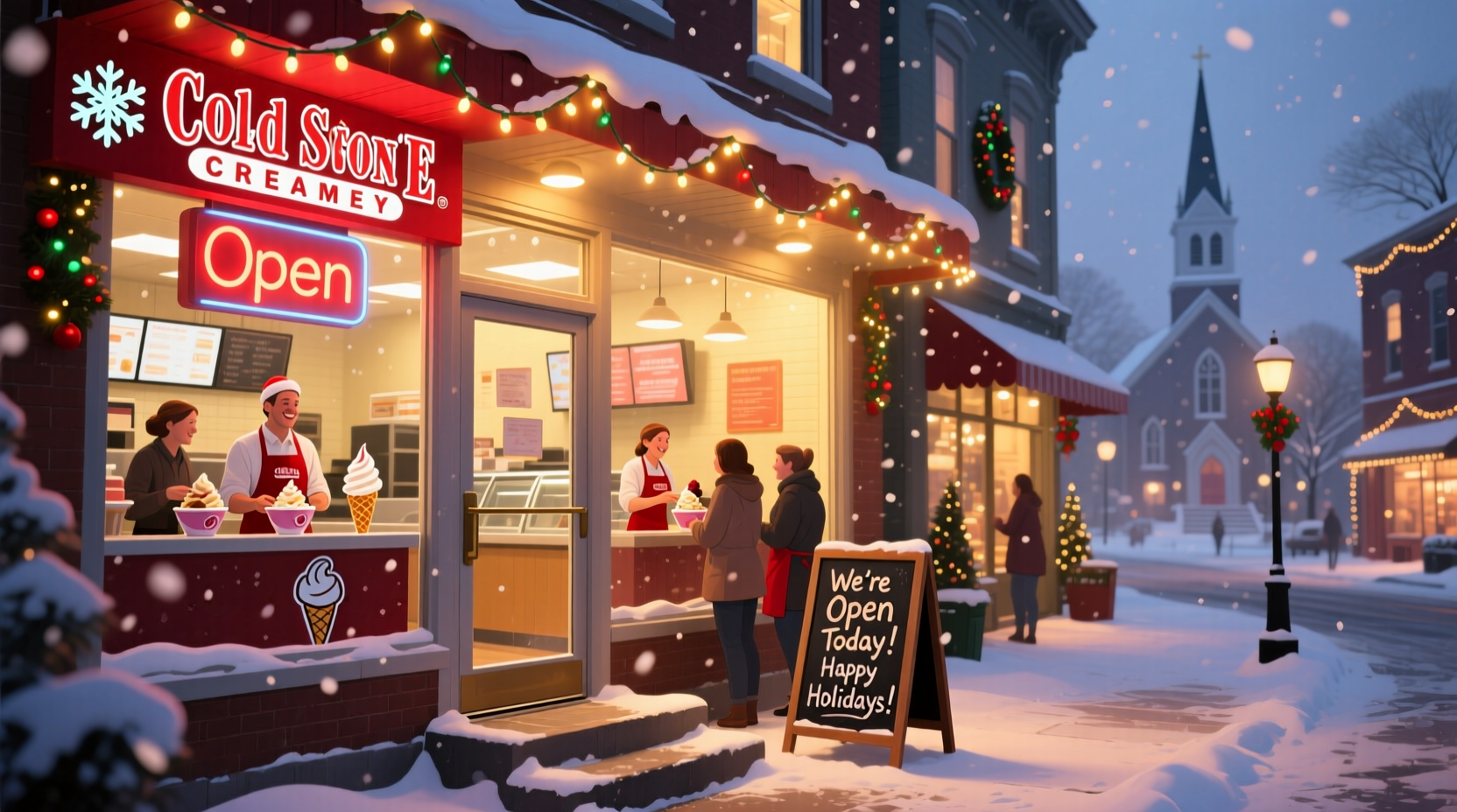 is cold stone open on christmas