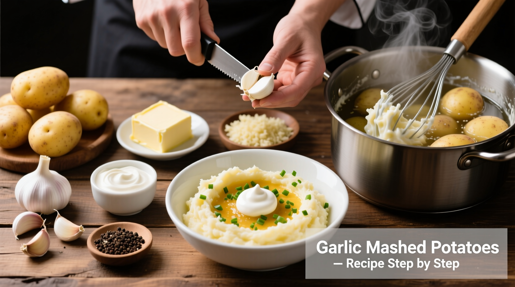 Perfect Garlic Mashed Potatoes Recipe in 45 Minutes