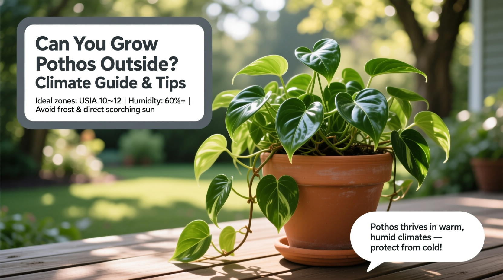 Can You Grow Pothos Outside? Climate Guide & Tips