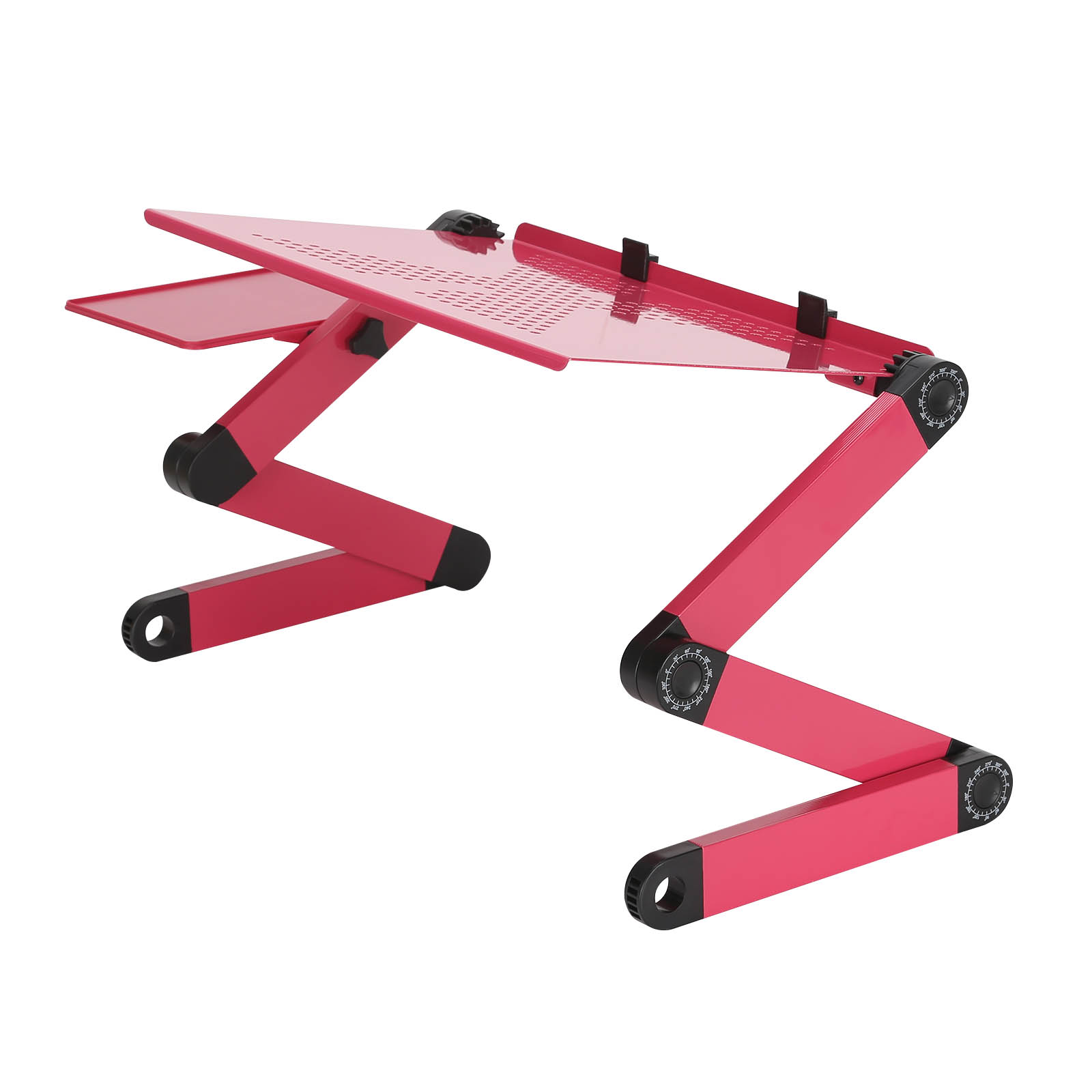 便携式笔记本电脑台式折叠式可调立式笔记本电脑支架桌子,带冷却风扇