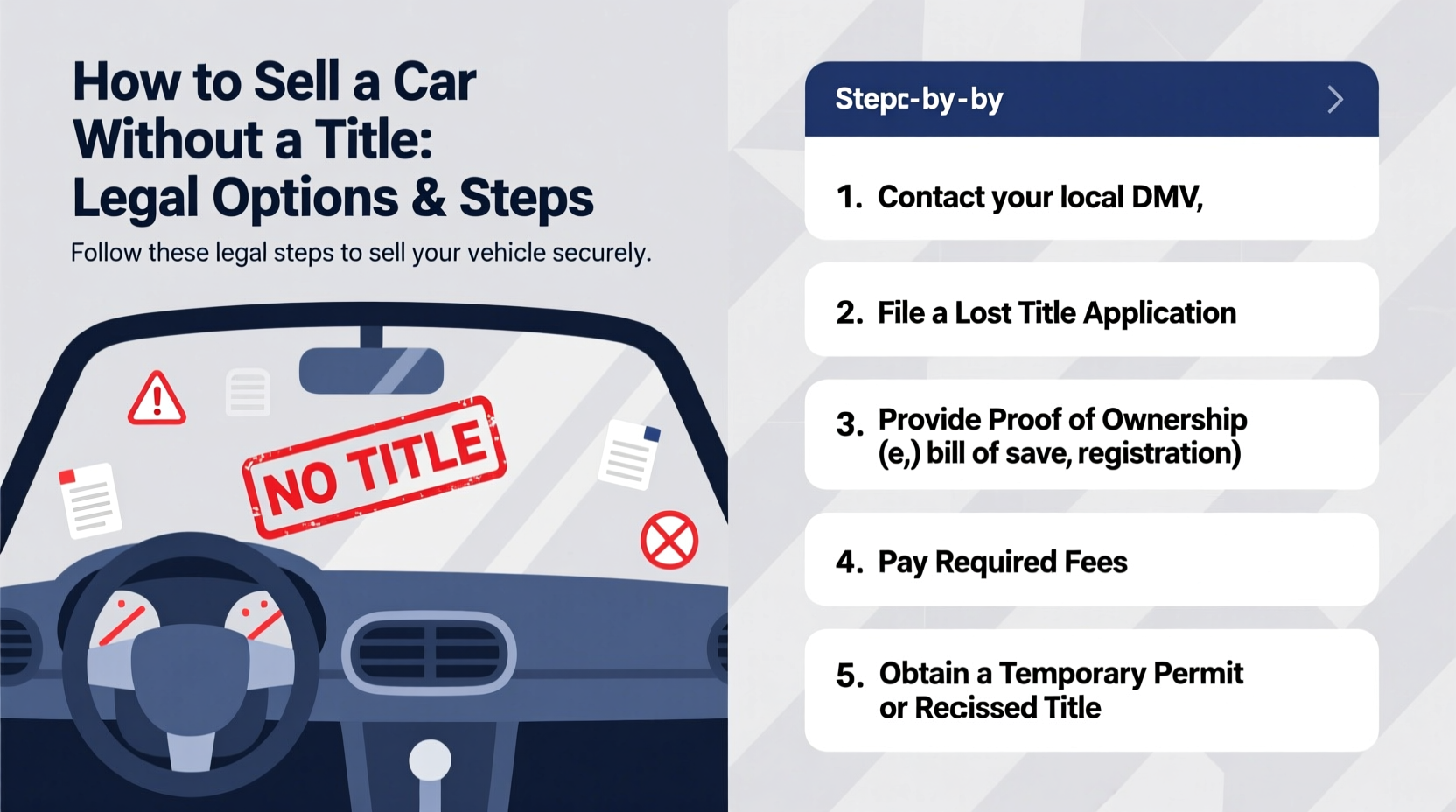 how can i sell a car without title