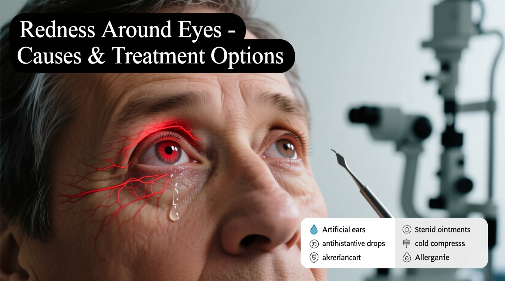 redness around eyes causes symptoms treatment options