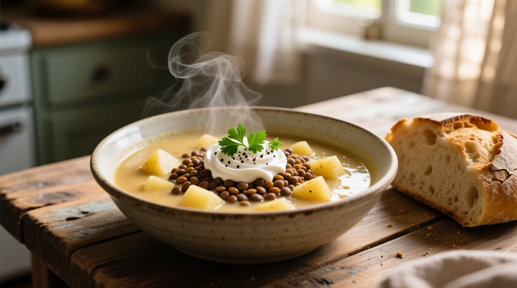 Perfect Potato Soup with Lentils Recipe in 45 Minutes