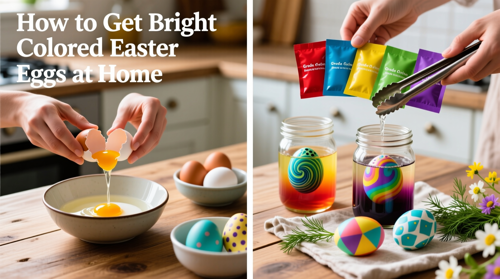 how to get bright colored easter eggs