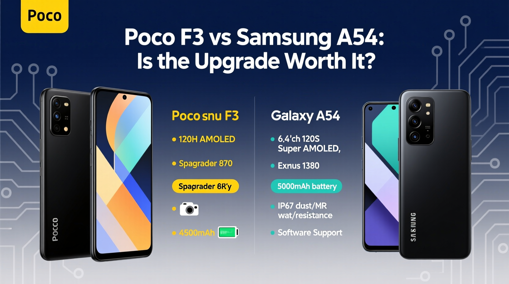 switching from poco f3 to samsung a54 is the upgrade worth it