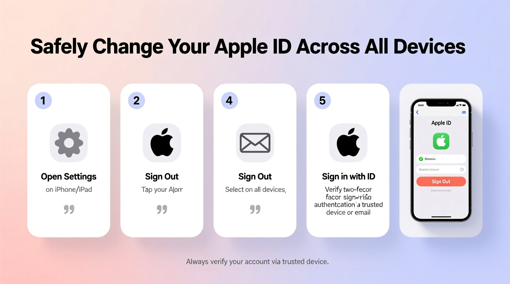step by step guide to safely changing your apple id across all devices