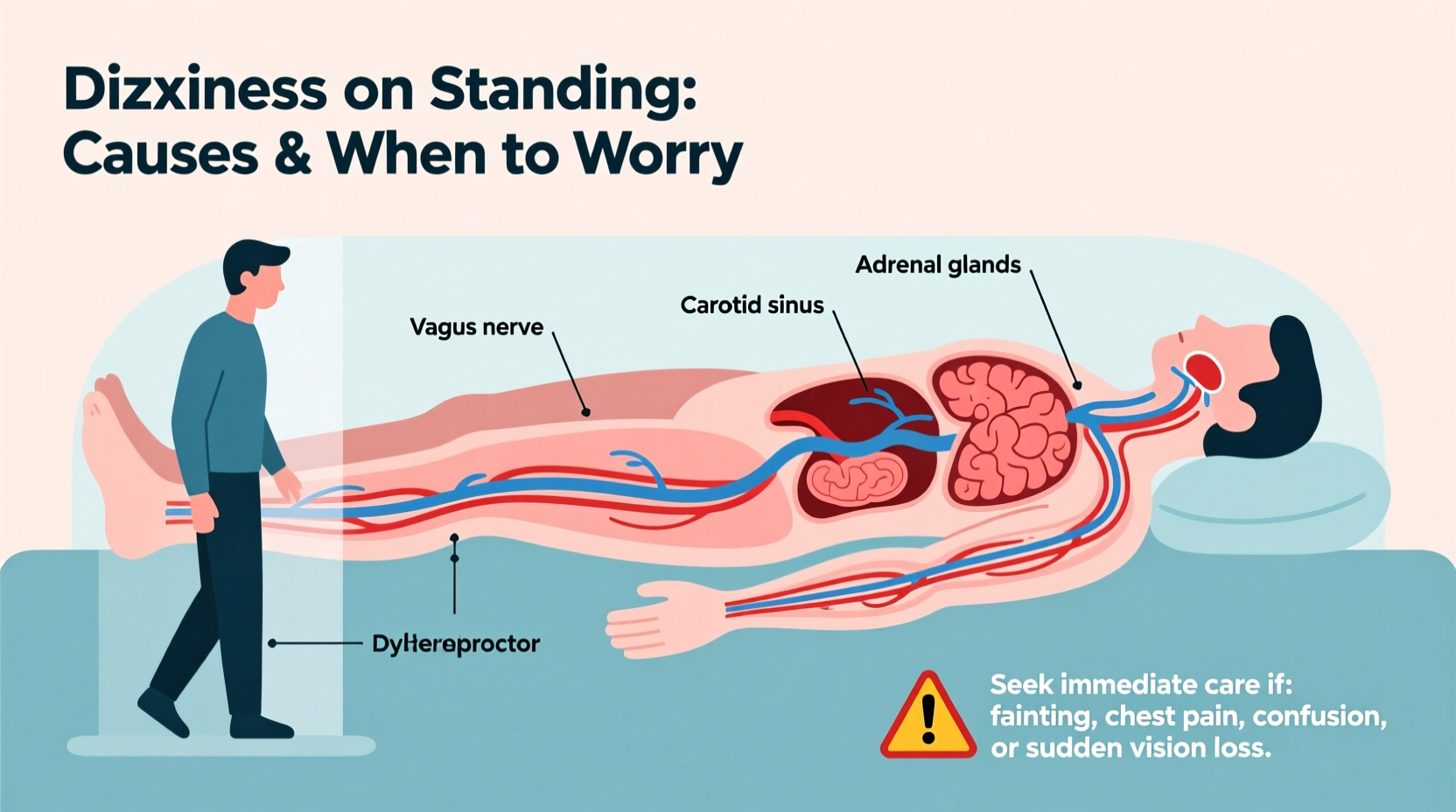 dizziness when standing up and walking causes and when to worry