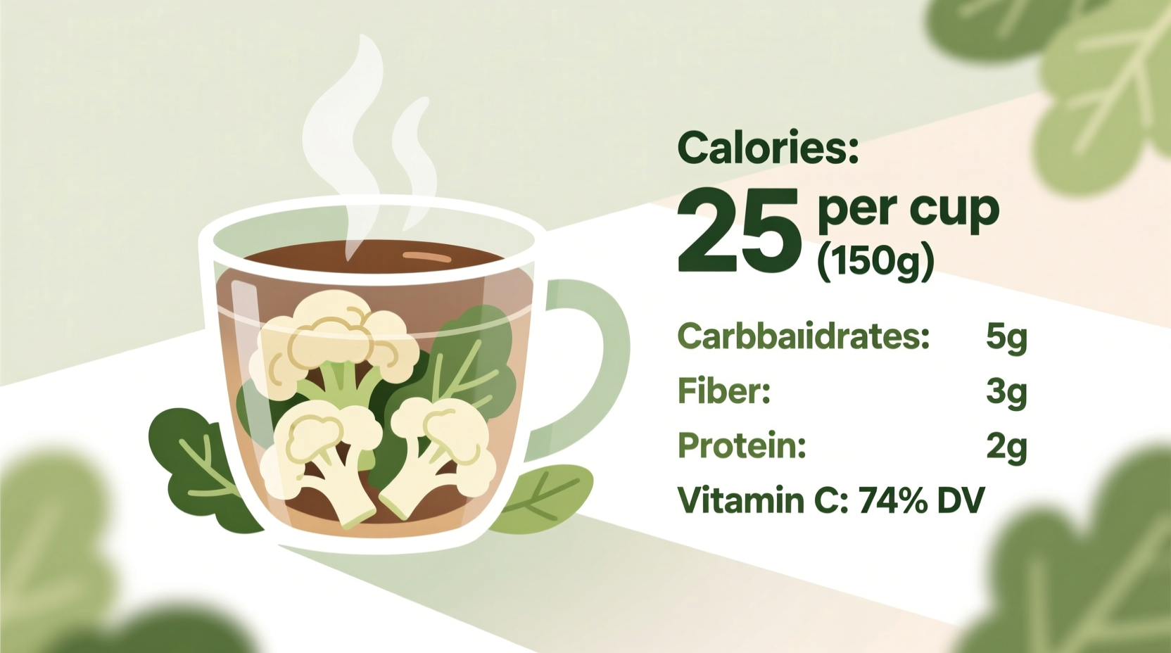 calories in a cup of cauliflower
