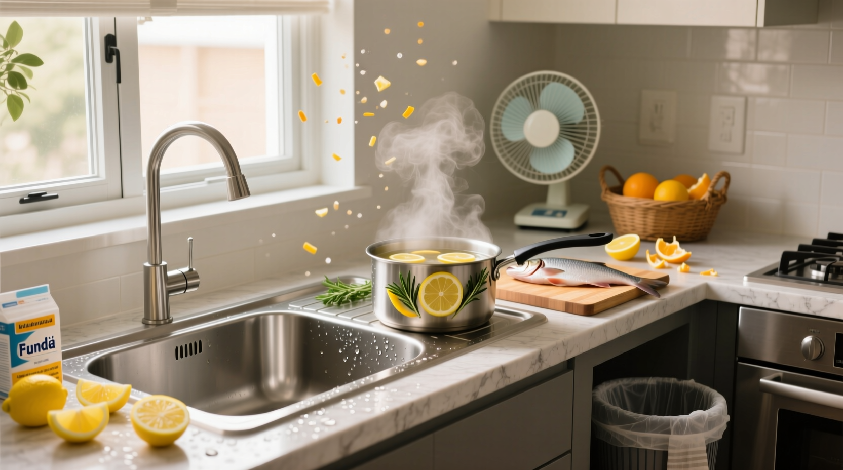how to get rid of fish smells in house