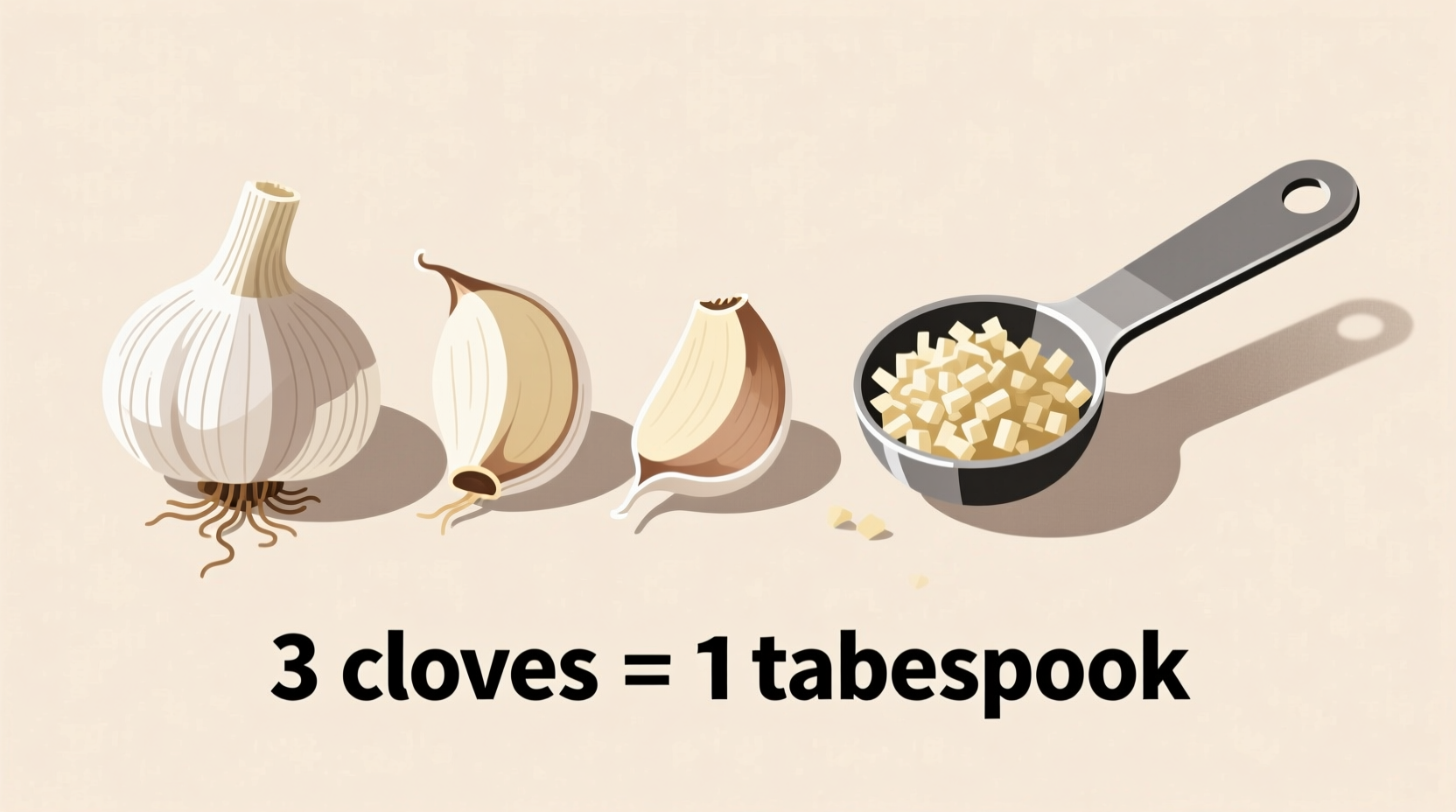 how many tablespoons is three cloves of garlic