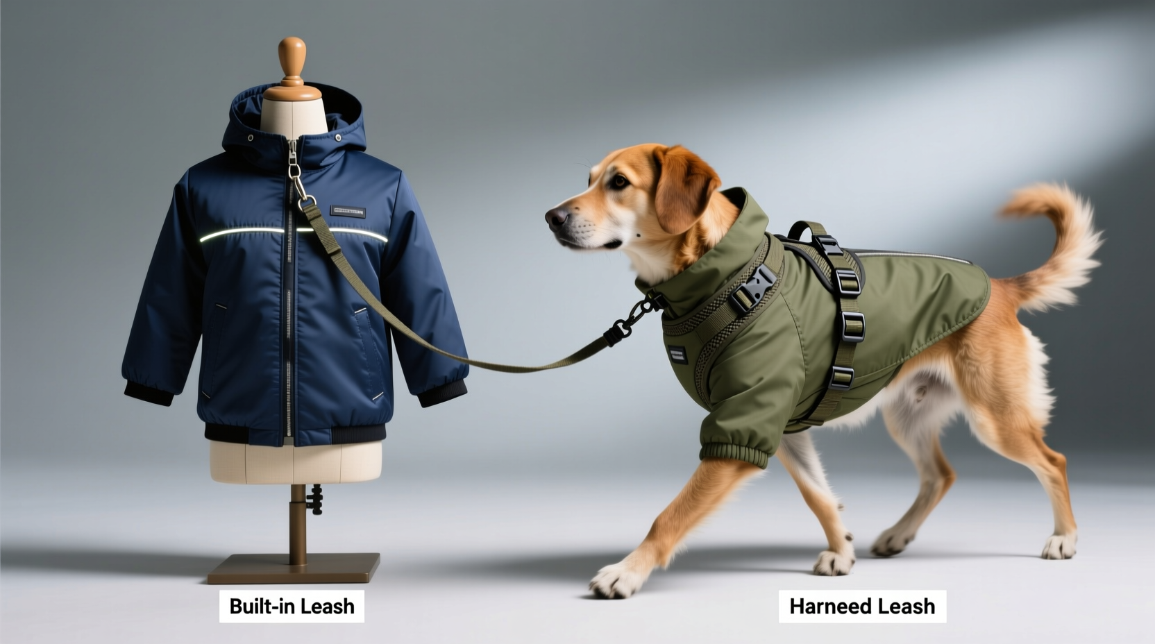 dog jacket with built in leash vs harness leash is the convenience worth sacrificing control