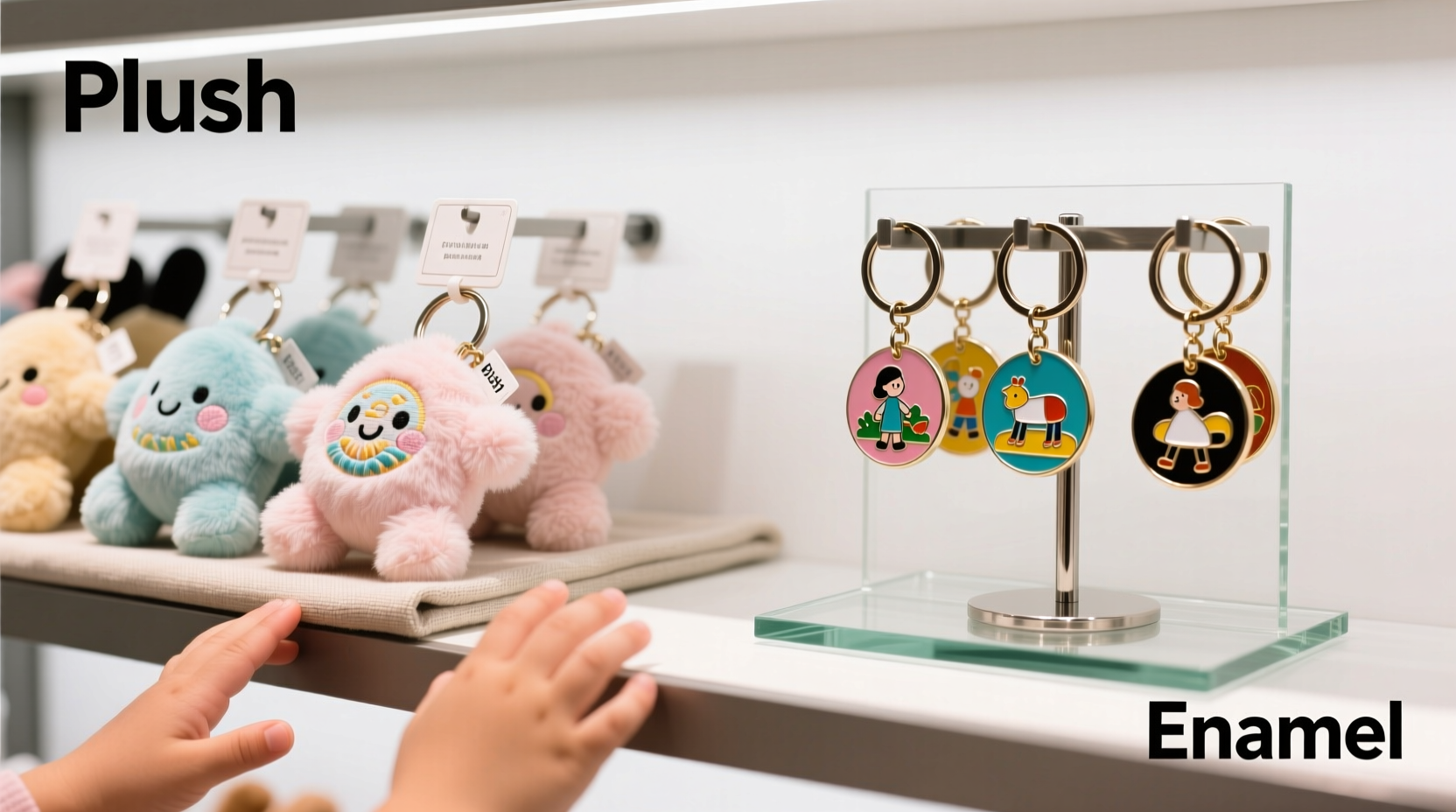 plush vs enamel keychains do people still buy enamel or is plush taking over