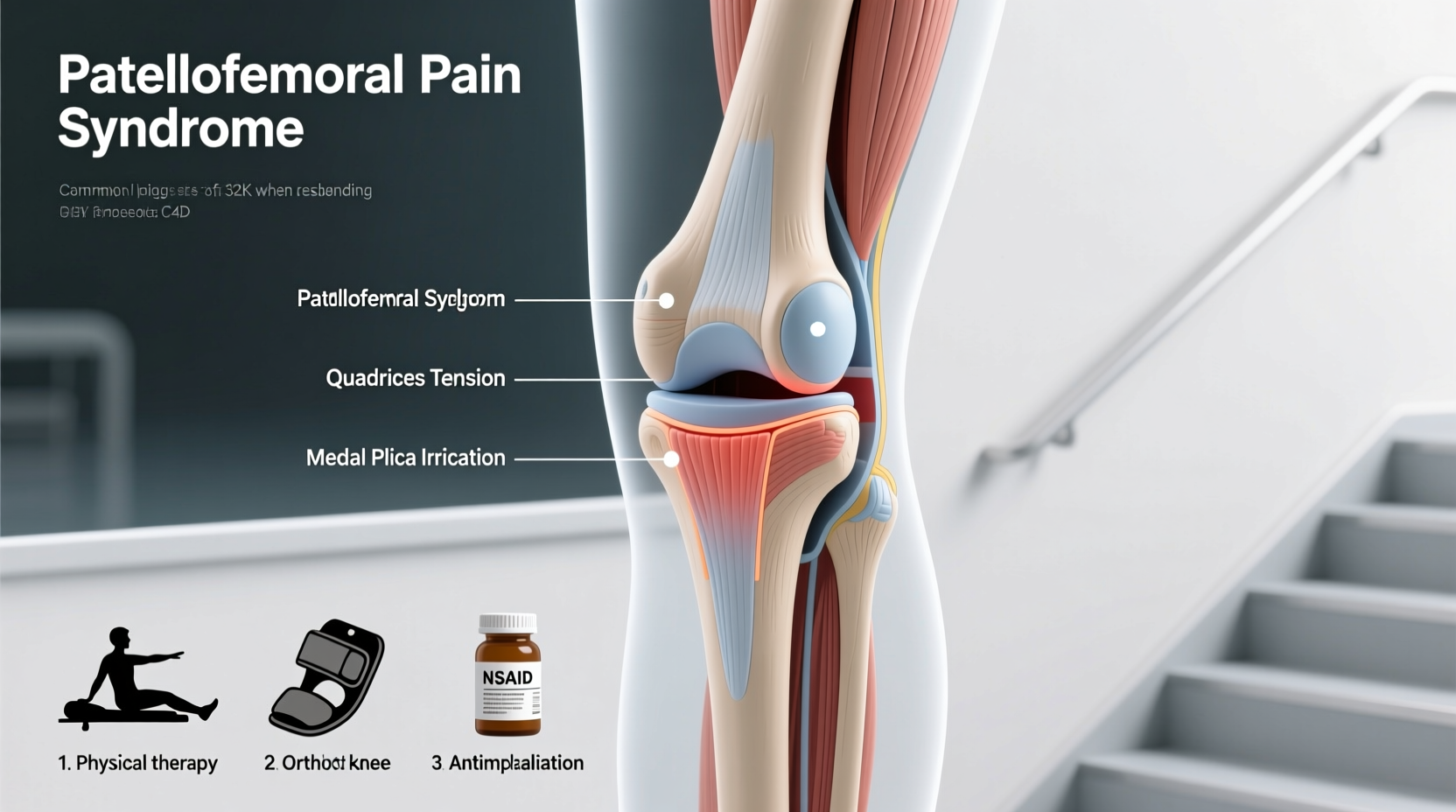 knee pain when going down stairs causes treatment options