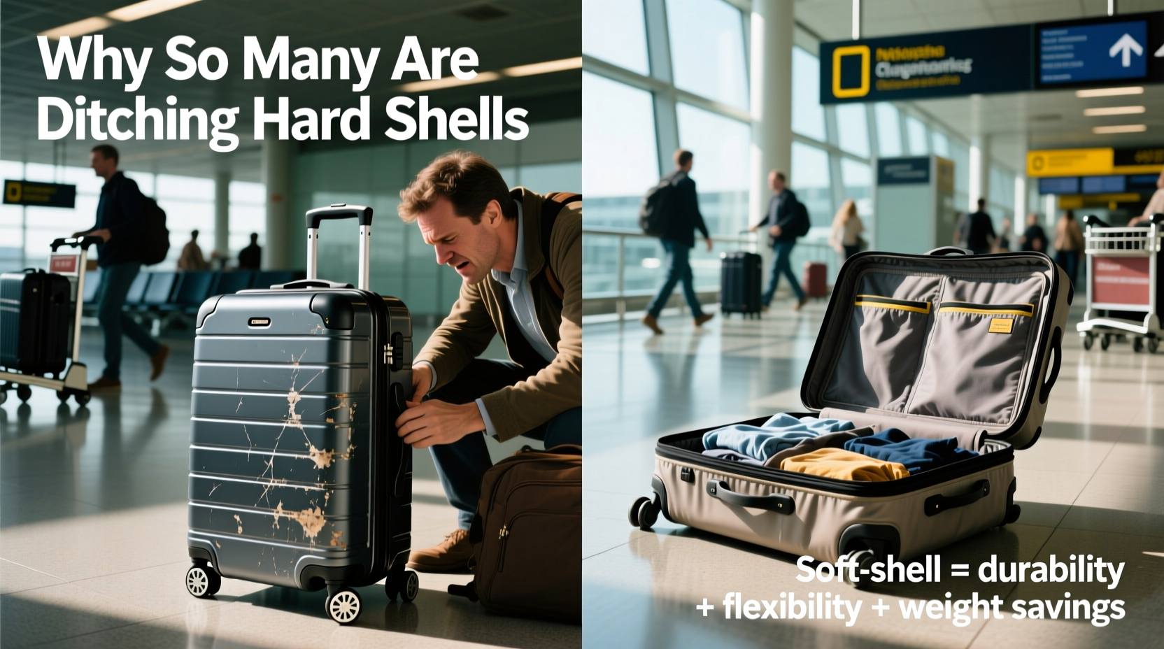 hardside vs trolley suitcase why are so many people ditching the hard shell