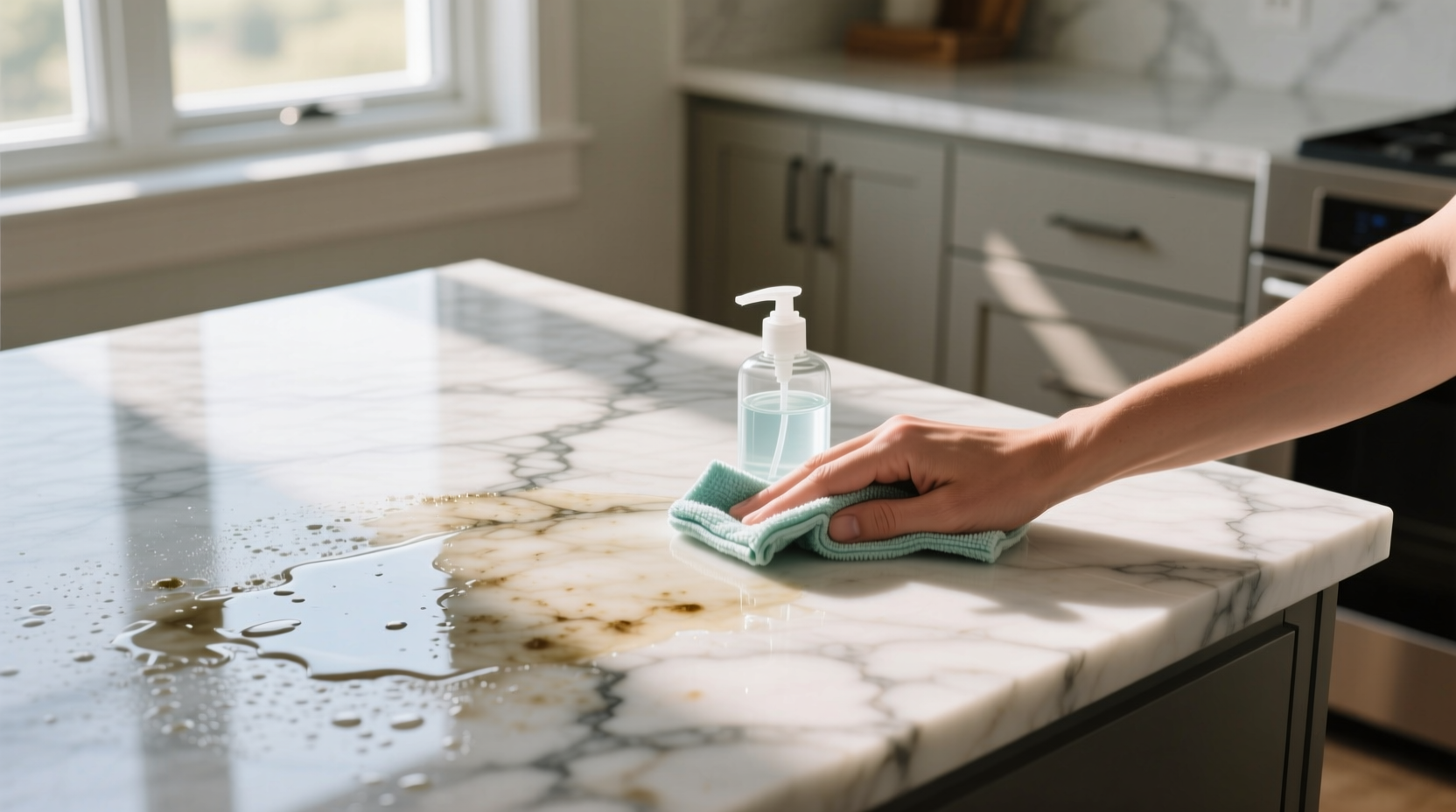 how to get stains out of marble