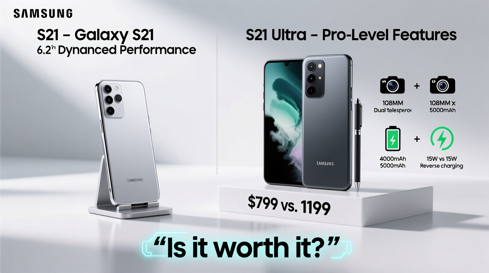 samsung s21 vs s21 ultra is the ultra version worth the extra money or is the regular s21 good enough