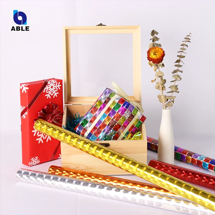 Chinese Custom Art Paper Printed 3D Gift Wrapping Paper Roll Gift Wrap