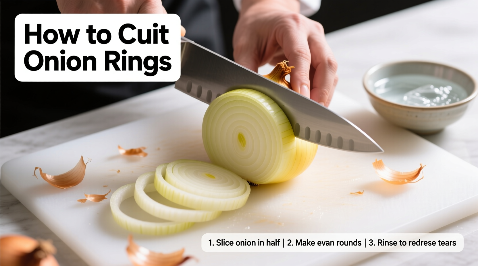 how to cut onion rings