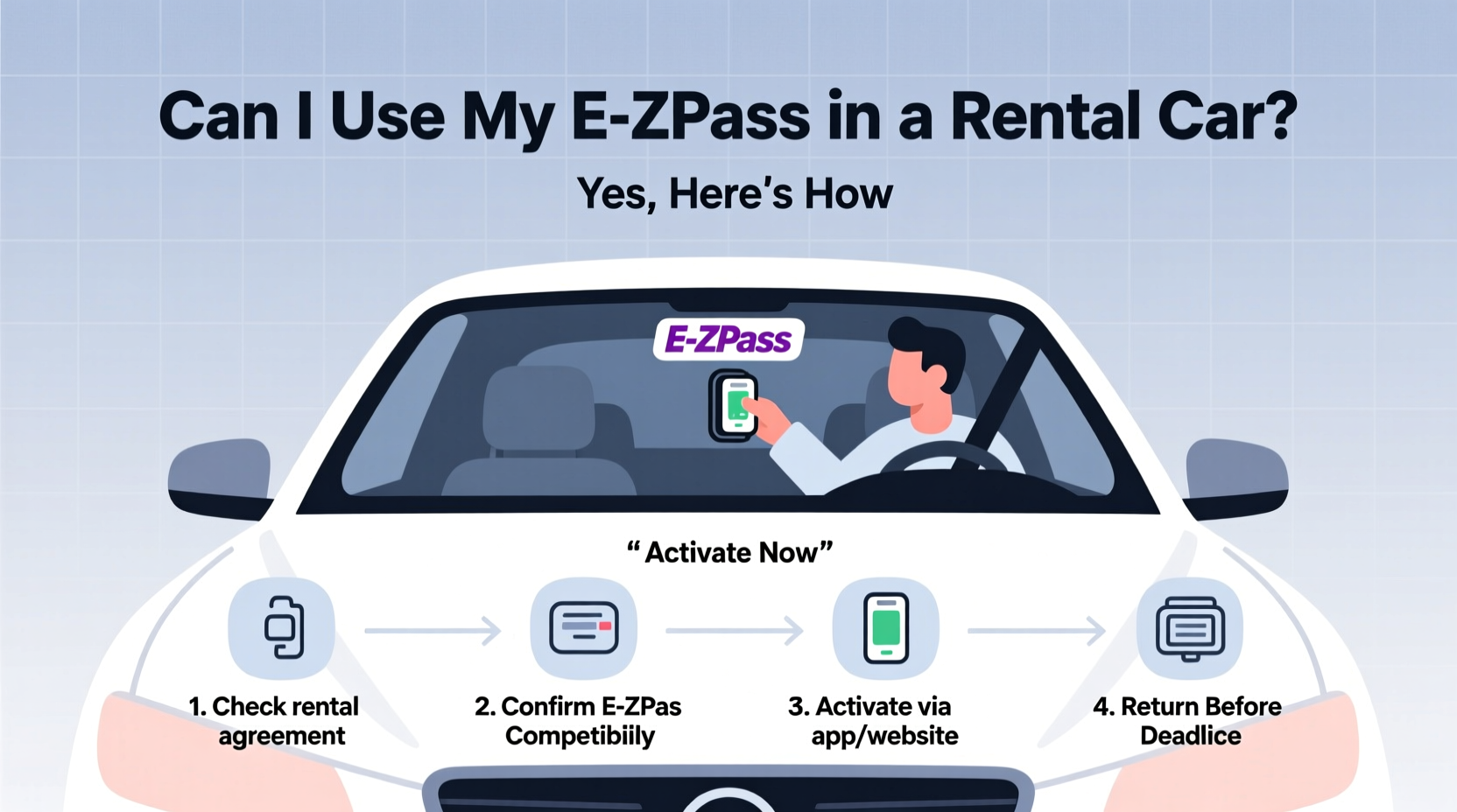 can i use my e z pass in a rental car