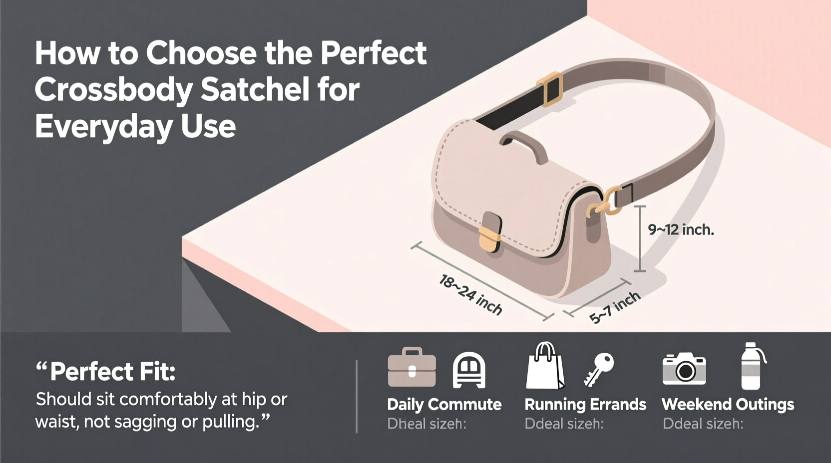 how to select the perfect size crossbody satchel for your everyday needs