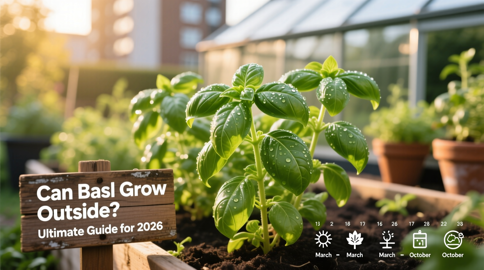 can basil grow outside