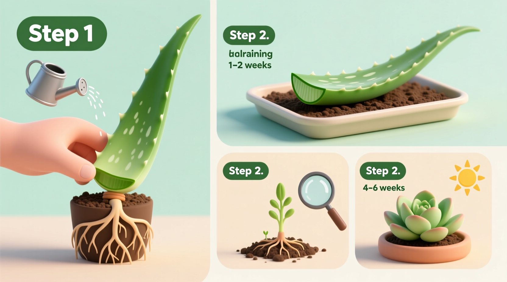 how to grow aloe vera from leaf