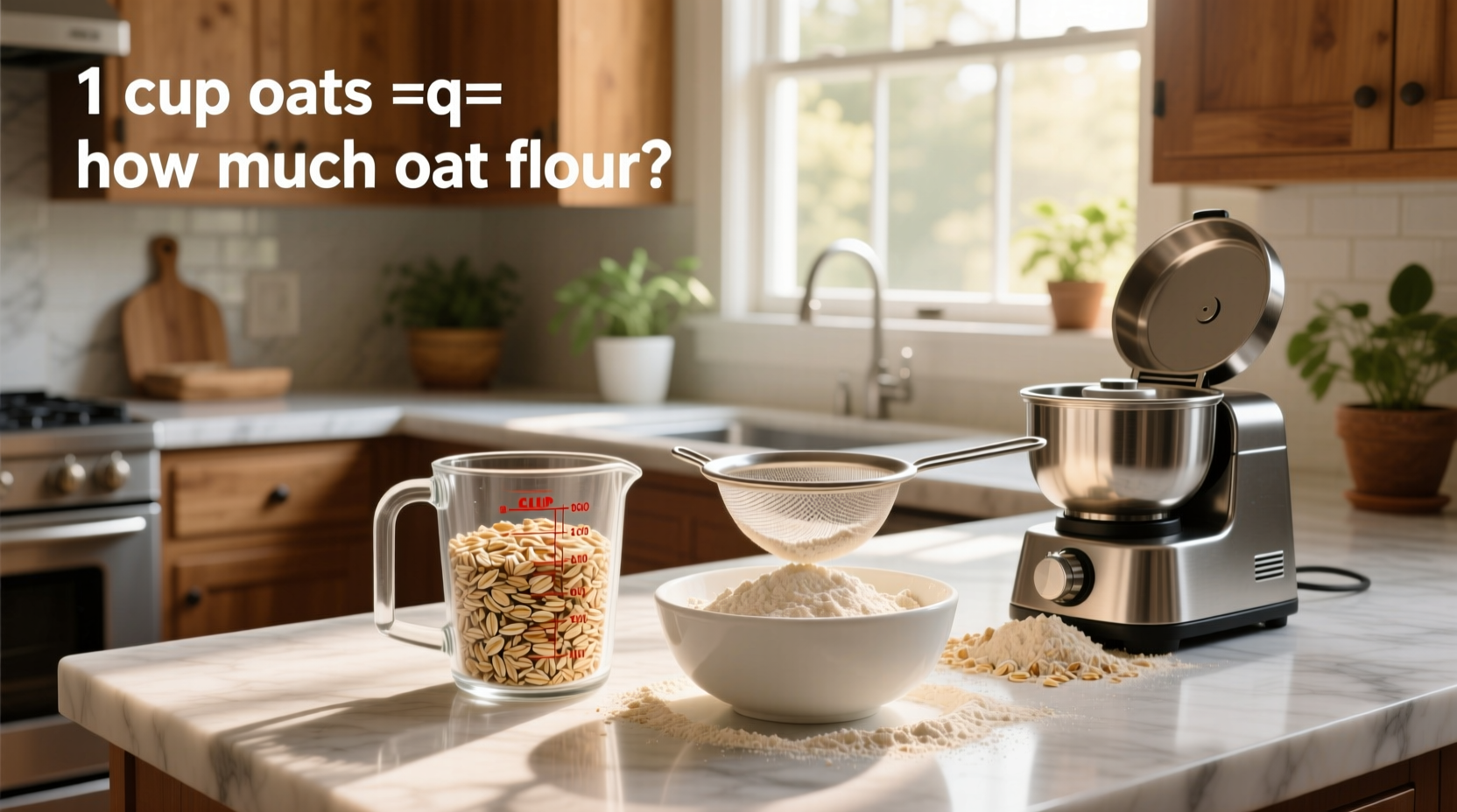 1 cup oats to oat flour conversion