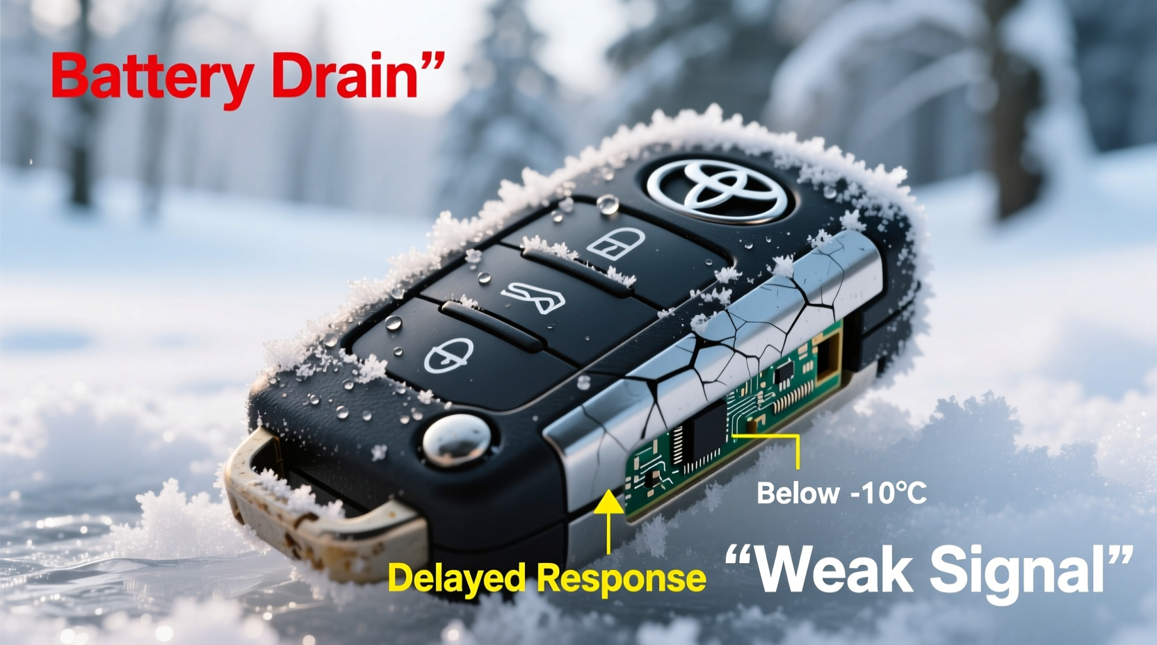 2020 venza key fob cold weather